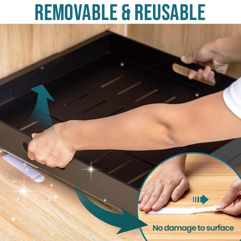 TAILI 2Pack Expandable Pull Out Cabinet Organizer, Adjustable Width 12.05"-20.4",