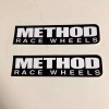 Method Race Wheels Rims 6" Inch Stickers Decal Pair Black