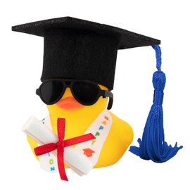 wonuu Rubber Duck Car Decoration Graduation Gift, Graduation Sash Certificate for Associate, Bachelor, Graduates, Master, Doctor(Dark Blue)