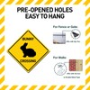 BTHUKO Bunny Silhouette Crossing 12" X 12" Funny Novelty Road
