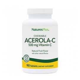 Nature's Plus Acerola C Vitamin C 500mg, 90 Chewable Tabs