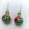 Unbranded Christmas Tree Ball Ornaments Red Green Dangle Drop Earrings