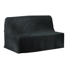 Antonouse Sofa Cover for IKEA sofabed Lycksele Lovas,A Lycksele Double seat sleepcover Replacement,Size 55"/58"X75"(Black)