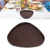 Wood Serving Tray Sturdy Bamboo Simple Elegant Triangular Multifunction Wooden