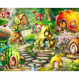Springbok Fruitful Dream Village 500 Piece Jigsaw Puzzle for Adults