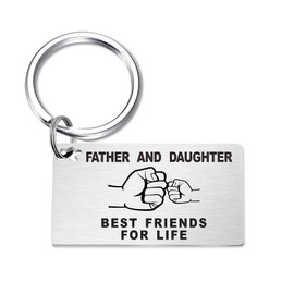 TGCNQ Fathers Day Dad Gifts from Daughter, Best Dad Ever Keychain Remember I Love You Fathers Day Keyring
