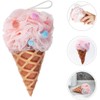 Esponja de Baño Rosa en Forma de Cono de Helado,