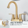 SHOWER-HOME Brushed Gold Bathroom Sink Faucet Waterfall 2-Handle Centerset Vanity