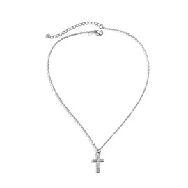 Haraty Cross Necklace for Women Cross Pendant Necklaces Simple Tiny Necklace Jewelry Gifts for Women (Silver)