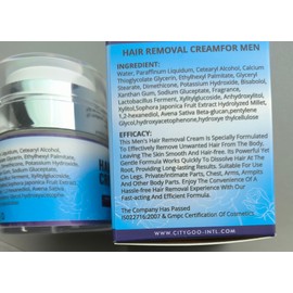 CITYGOO Gentle Hair Removal Cream for Men: No Irritation - Effective on Intimate/Private Areas and Body, Removes Unwanted Hair. Body Depilatory Cream 50ML