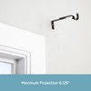 Kenney Adjustable Curtain Rod Brackets, Mocha (2-Pack)