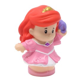 Fisher-Price Replacement Part for Collectible Little People Princess Castle Songs Palace Playset DWC35 - Replacement Princess Ariel Figure Dressed in Pink Holding Seashell - Talking Castle Base