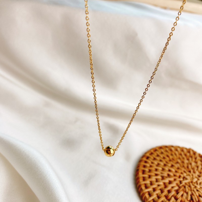 Women's 14k ball chain silver necklace pendant ball chain necklace