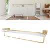 Bathroom Towel Rack Holder Acrylic Wall Mounted Hanging Storage Shelf