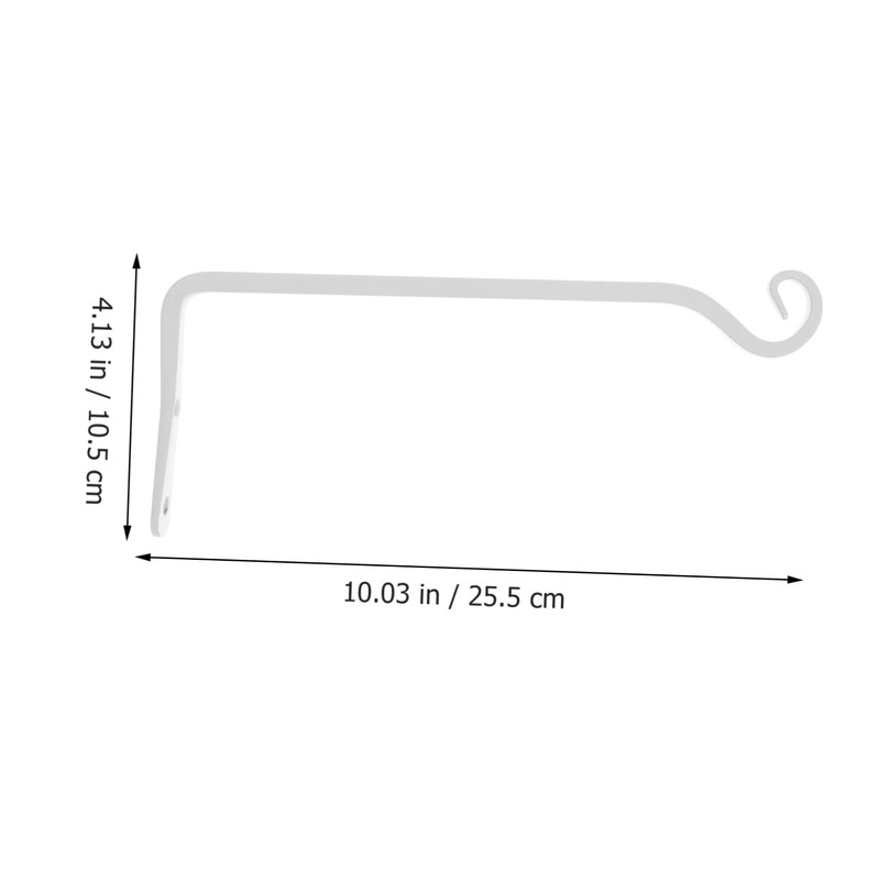 IWOWHERO 2Pcs Wrought Iron Wall Bracket Hooks for Hanging Plants