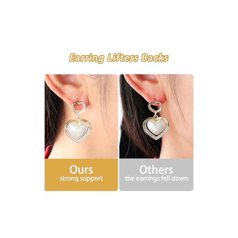 Juego de Levantadores para Aretes Pesados con Respaldos de Silicona