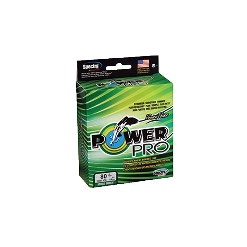 Power Pro Spectra Line 135 Braided Fishing Line, Green, 0.230