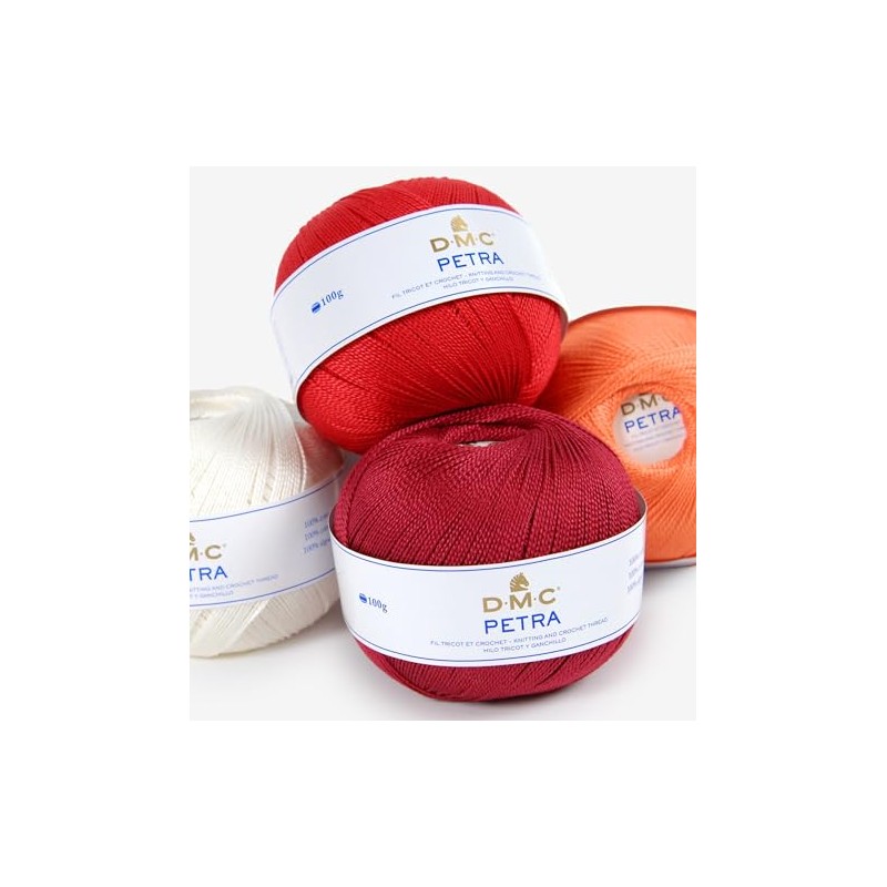 DMC Petra Yarn, 100% Cotton, Dark Grey, Size 5