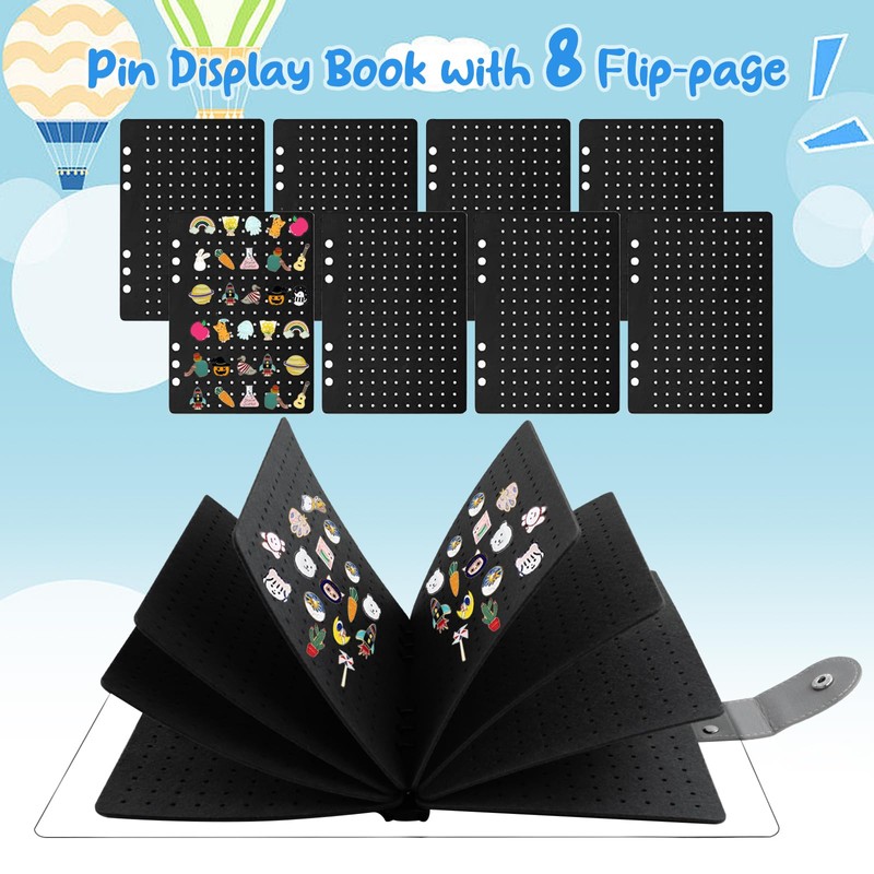 Pin Badge Display Book, Enamel Pin Display Pages for Store