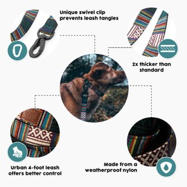Embark Urban Dog Lead - Unique, Vibrant, Strong and Sturdy Nylon Dog Leads for Small Dogs, Dog Leads Medium Dogs and Dog Leads Large Breed Dogs, Heavy Duty Dog Leash - Dog Training Lead