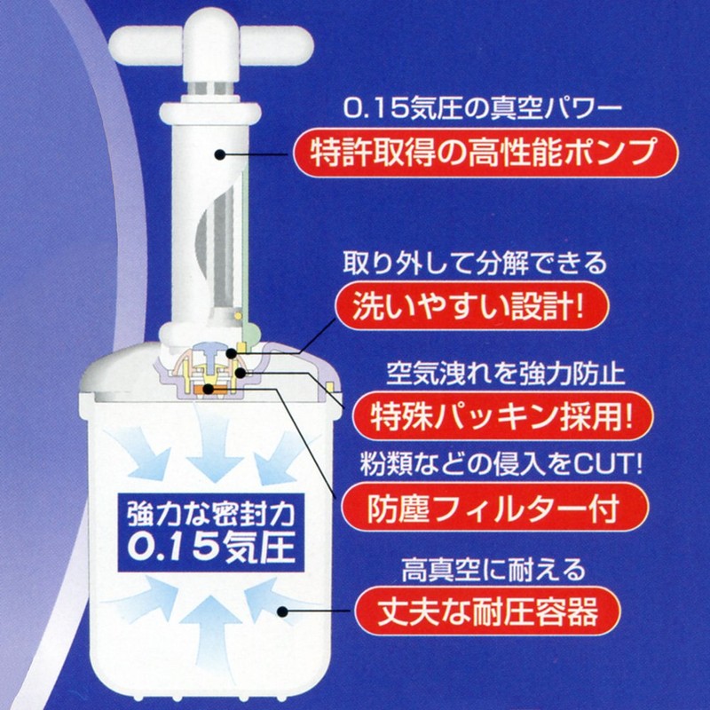 Kato Sangyo VL-2B Vacuum Storage Box, 6.3 x 6.3 x