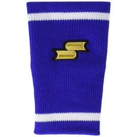 SSK YA33 Baseball Wear Wristband (1 Piece), Thin Tapered Type, Men's, D Blue x White (6310), Japan, One Size Fits Most