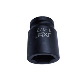 JXHONG 1" Drive 1-1/2" Impact Socket, 6-Point, 3.15" Long, Heat Treated Cr-V Alloy Steel