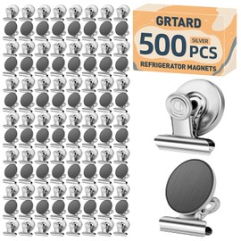 Grtard 500pack Magnetic Clips Heavy Duty, Magnet Clips for Fridge, Refrigerator Magnets, Scratch Free Magnets with Clip, Strong Magnetic Clip for Whiteboard, Refrigerator, Locker, Classroom