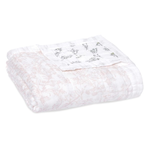 aden + anais Silky Soft Bamboo Viscose Baby Blanket, Crib Bedding for Newborn Baby and Toddler, Nursery Blanket for Boys and Girls, Baby Registry and Shower Gift, French Floral