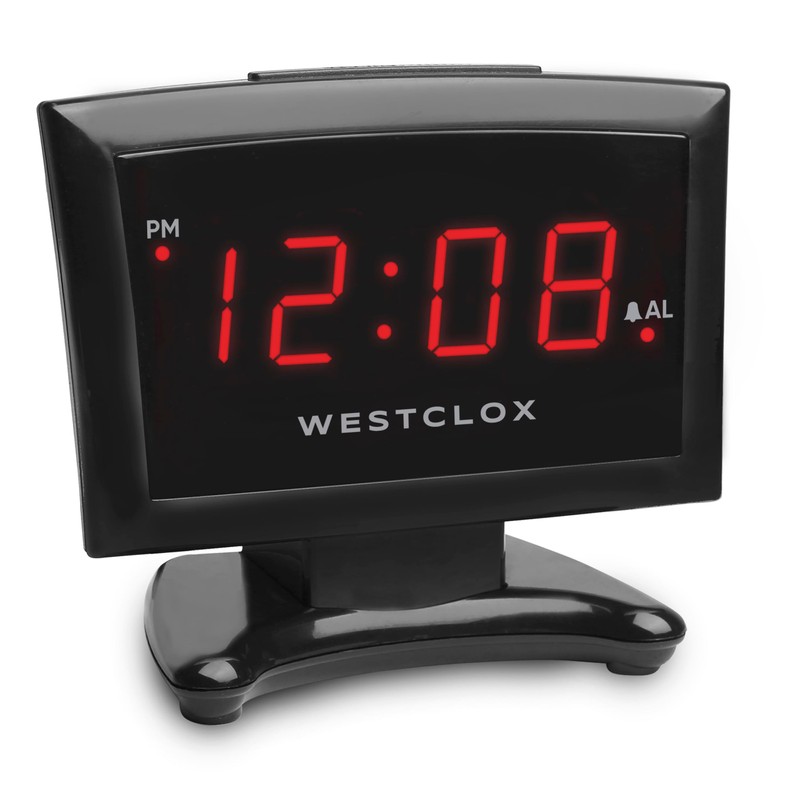 Westclox Plasma LED Alarm Clock for Adults – 0.9-Inch Display,