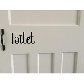 Home Door Sign Stickers - Bedroom Décor - Bathroom Door Sign - Toilet - Kitchen - Living Room (Toilet)