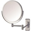 JERDON Two-Sided Wall Mounted Nickel Finish Makeup Mirror - 5X-1X