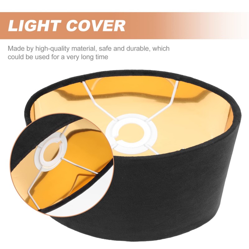 KALLORY Cloth Lamp Shade Oval Shaped Clip-on Lamp Cover Shade