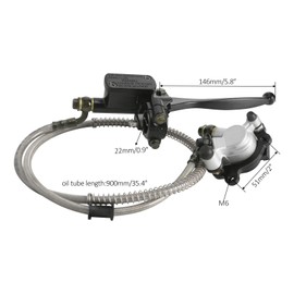 ICONSPORTSS Right Hydraulic Brake Master Cylinder Caliper Assembly for 2 Stroke Bicycle Mini Pocket Dirt Bike Gas Scooter ATV Quad Go Kart Rocket Chopper 47cc 49cc X1 X2