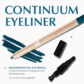 MAKE Continuum Waterproof Gel Eyeliner – Teal Eyeliner Pencil – Smudge-Proof Professional Makeup – Waterline Eyeliner Pen, Galaxy