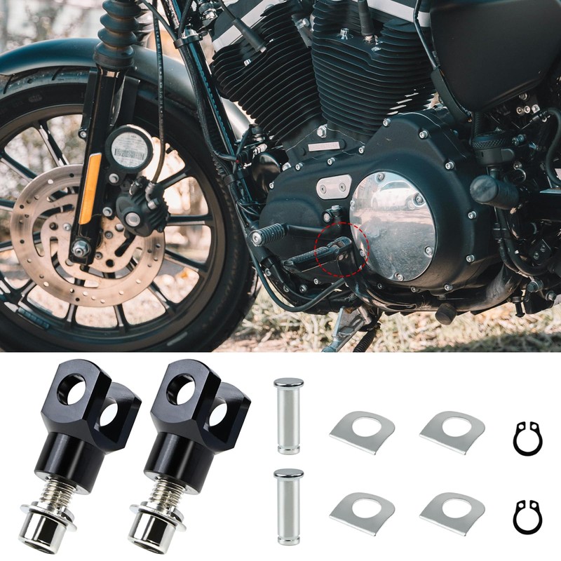 Motorcycle Foot Pegs Mount Supports Compatible with Harley Softail FX
