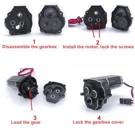 Runup Gear Case Aluminum with Internal Gears for 1/18 RC Crawler Car TRX4M 9791 Bronco Defender Parts (Slow Speed)