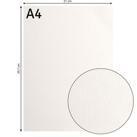 Florence Vaessen Creative Textured Cardstock, White, 216 Grams, A4, 10 Sheets, for Scrapbooking, Card Making, Die Cutting and Other Paper Crafts