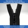 Non-separable zip, pack of 2, 45 cm rail length, in