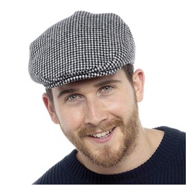 Tom Franks Men’s Lined Checked Flat Cap Checked M/L