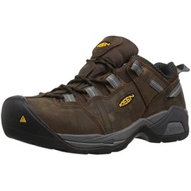 KEEN Utility Men's Detroit XT Low Steel Toe ESD Work Shoe, Cascade Brown/Gargoyle, 7.5 Wide US