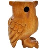 3.5"Wooden Owl Hoot Whistle - Musical Ocarina Craft Decor