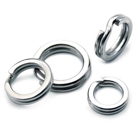 9KM DWLIFE Split Ring Fishing Stainless Steel Heavy Duty Split Ring Pliers Saltwater Treble Hooks Terminal Tackle Connectors Mix 100pcs
