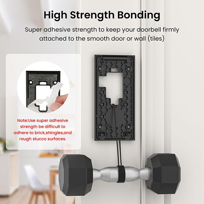 SUIOPPYUW Ring Doorbell Mount Holder Renter Friendly No Drill Installation