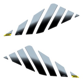 Resin Bike Motorcycle 3D Stickers Compatible with Suzuki V-Strom 800 DE 2023. Tank Side Protections from Impact and Scratches. Pair of Resin Stickers - Grey Berlin - Made in Italy