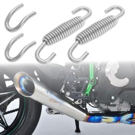 EMSea 4 Sets Silencer Spring Kits 59mm Stainless Steel Exhaust Springs with 22x13mm Weld Fixings for Universal Engine Exhaust Pipe Hooks Stainless Steel