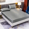Satin fitted sheet, plain, 135 x 190 cm, for mattresses