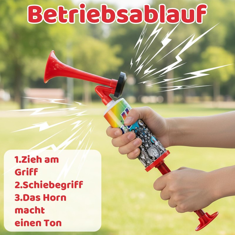 Air Horn - Tromba ad aria compressa, design portatile, per
