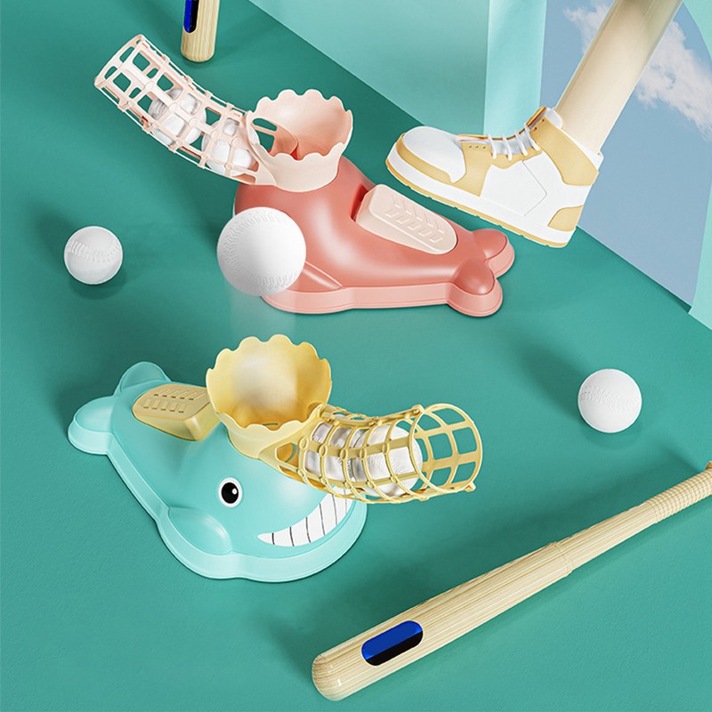 Kids Baseball Pitching Machine Foot Ejection Automatic Pitching Machine Kids