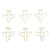 100Pcs Airplane Shaped Paper Clips Metal Lightweight Multipurpose Cute Shaped